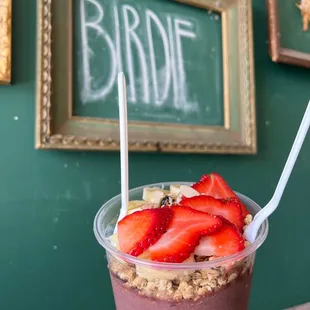 Almond butter acai bowl