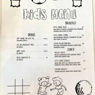 Kids Menu