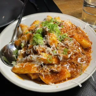 Tteokbokki with wagyu ragu