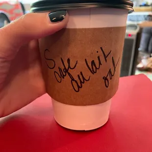 Cafe au lait with oak milk