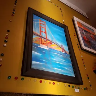 Sat by this beautiful painting which reminded me of my fave city and where "I left my heart..."