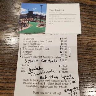 ordered 3 Irish car bombs.they had it for 5 bucks yesterday.  I asked for some compensation. I  was told No. I didn&apos;t want it for 5.
