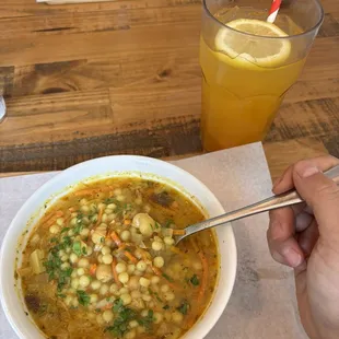 Soup of the day, veggie with couscous