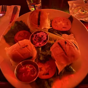 3 cheeseburger slides (No fries)