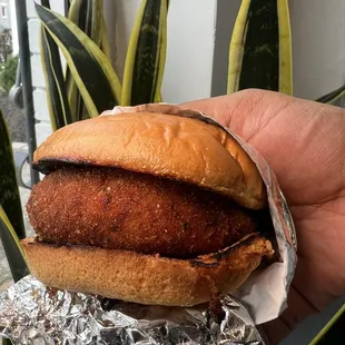 Crab cake sandwhich