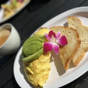 Omelet and Hot Latte