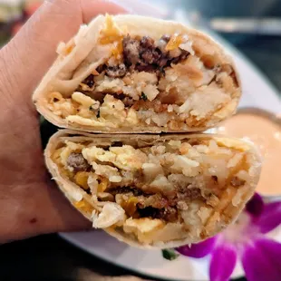 Skip the steak breakfast burrito