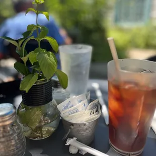 Iced tea in the garden