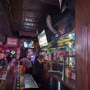 Crowded bar with seating