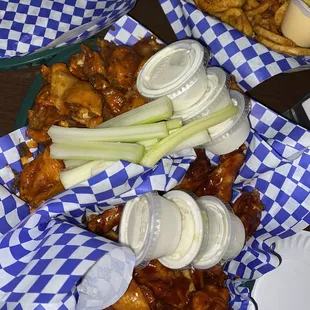 Half buffalo half bbq. 30 wings