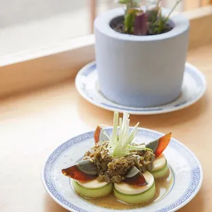 Thousand-Year Egg and Tofu Rolls