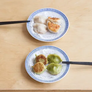 Potstickers &amp; Vegetable Potstickers