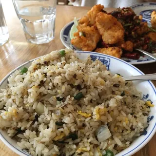 Mustard Green Fried Rice Lunch