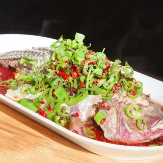 Steamed Whole Fish with Asian Chili
