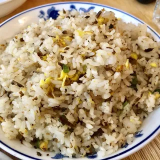 Fried Rice Mustard Green Shoots