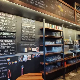 menus on the wall