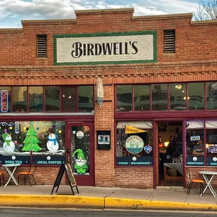 the front of the building