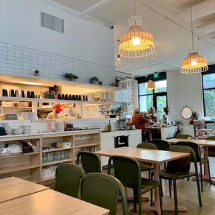 the interior of a coffee shop