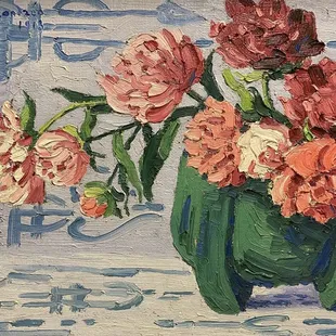 Still Life with Peonies by Birger Sandzén