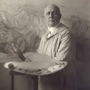 Swedish American artist Birger Sandzén, circa 1935