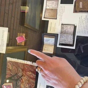 Hand for scale! Miniature book exhibit at Sandzén museum - Lindsborg, KS