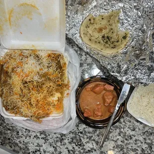 a variety of food items