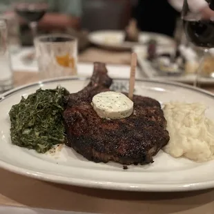 Prime Bone-In Ribeye rare