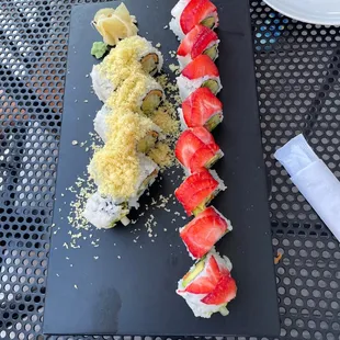Tofu Crunch Roll and red flower