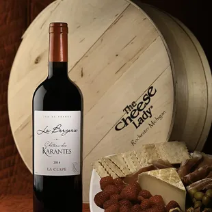 Château des Karantes Red Blend Grand Cru 2014 Languedoc. Luxurious blend of Syrah, Mourvèdre and Grenache. Cheese ? Ossau-Iraty. Cheers.