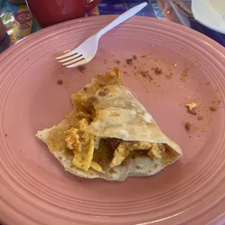 Chicharron con Huevo Taco