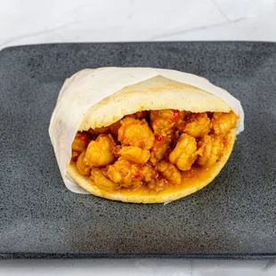 shrimp arepa, a taste sensation