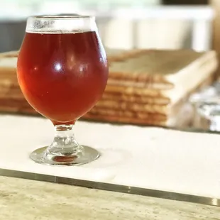 Beer on top of their unique ice bar.