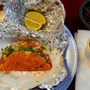 Birria Quesadilla and consome. Delicious stuff.