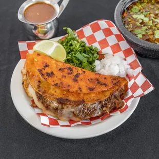 a plate of food on a table