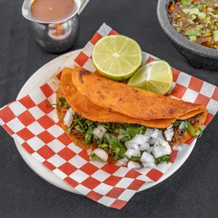 a plate of mexican food