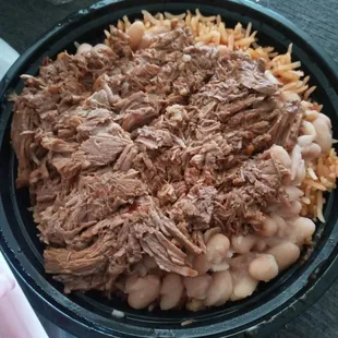 Birria bowl before the add of dressings