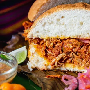 a pulled pork sandwich