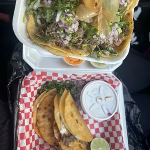 Quesa Birria Order, Mini Tacos