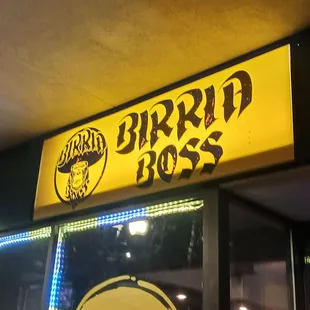 a sign for a restaurant