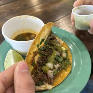 Their green salsa was good!