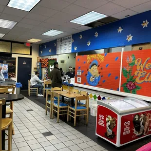 Sit down to eat if you choose