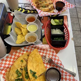 Monster quesadilla!  And Tacos de Birria / Birria Tacos