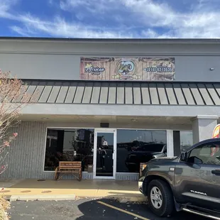 the front of the restaurant