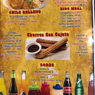 Menu as of this date.