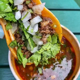 Birria Taco and cosome