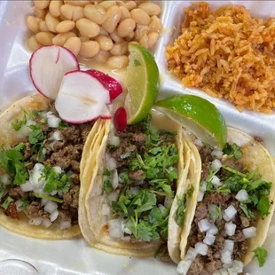 3 Taco Plate order