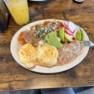 a plate of food on a table
