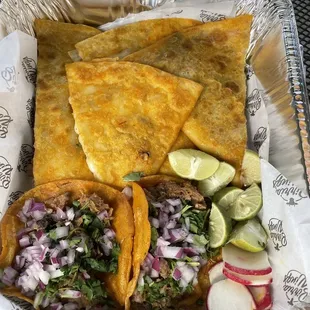 Birria Taco and Birria Quesadilla