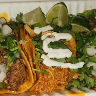 Amazing Birria Tacos   Beef, Chicken, and Shrimp