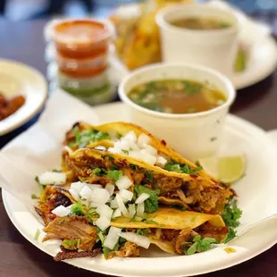 Birria tacos dorados combo